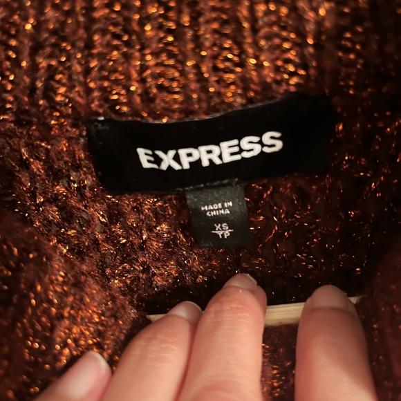 Express Copper Flecks Bell Sleeve Sweater - Picture 7 of 8